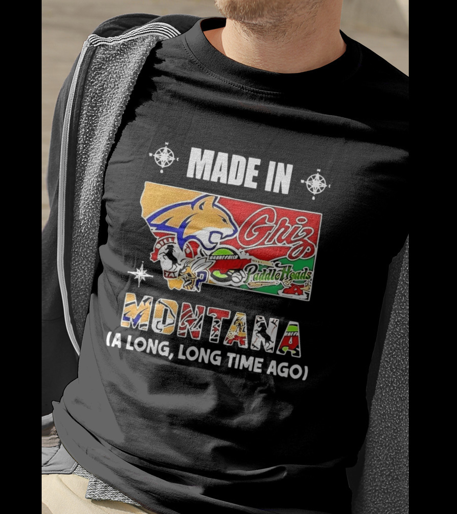 Made In Montana Griz PaddleHeads Team Collage A Long Long Time Ago T-Shirt