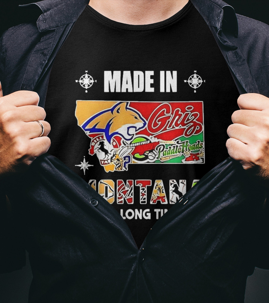 Made In Montana Griz PaddleHeads Team Collage A Long Long Time Ago T-Shirt