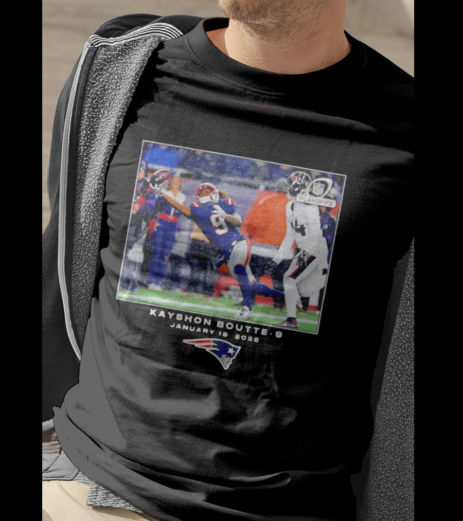 Kayshon Boutte New England Patriots January 18 2026 Playoffs T-Shirt