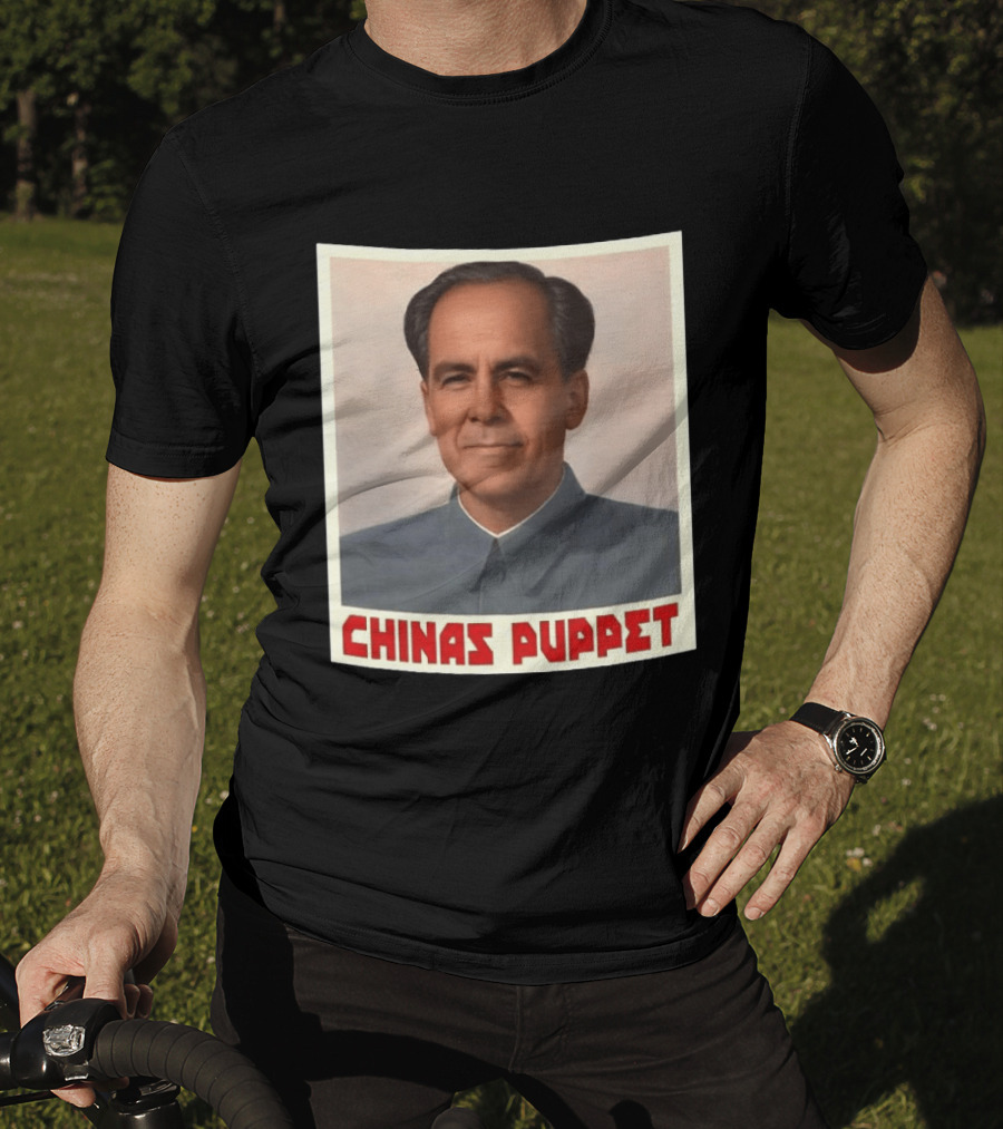 Mark Carney China's Puppet Mao Suit Caricature T-Shirt