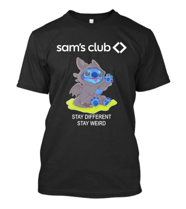 Sam's Club Toothless Stitch Stay Different Stay Weird T-Shirt