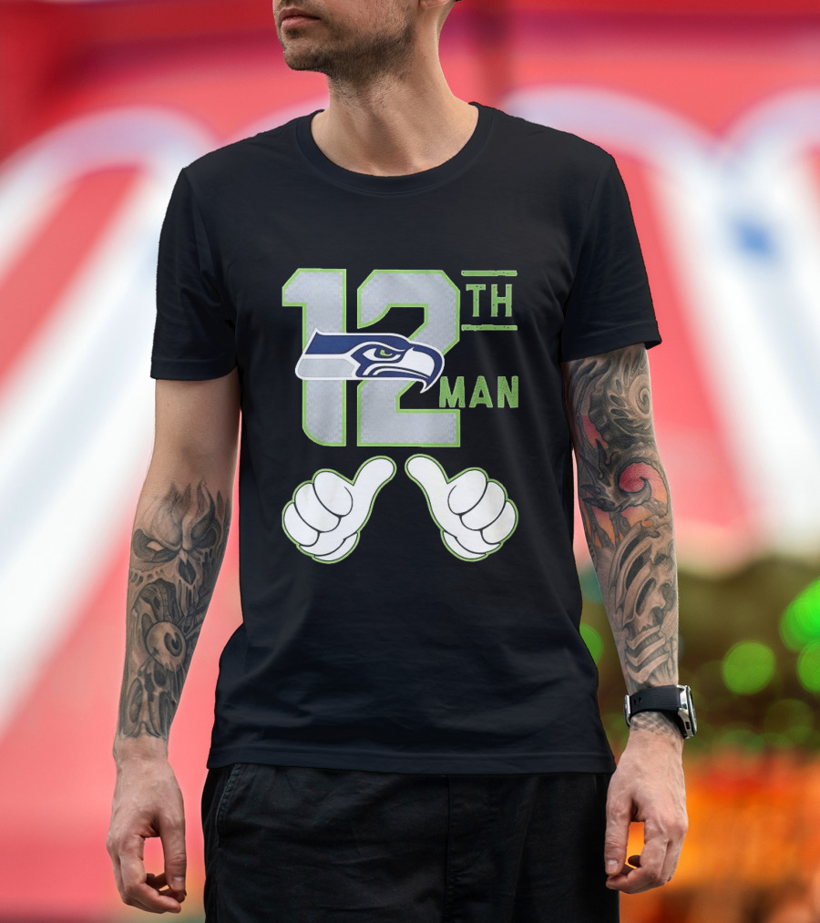 Seattle Seahawks 12th Man Fan Favorite NFL Team Spirit T-Shirt