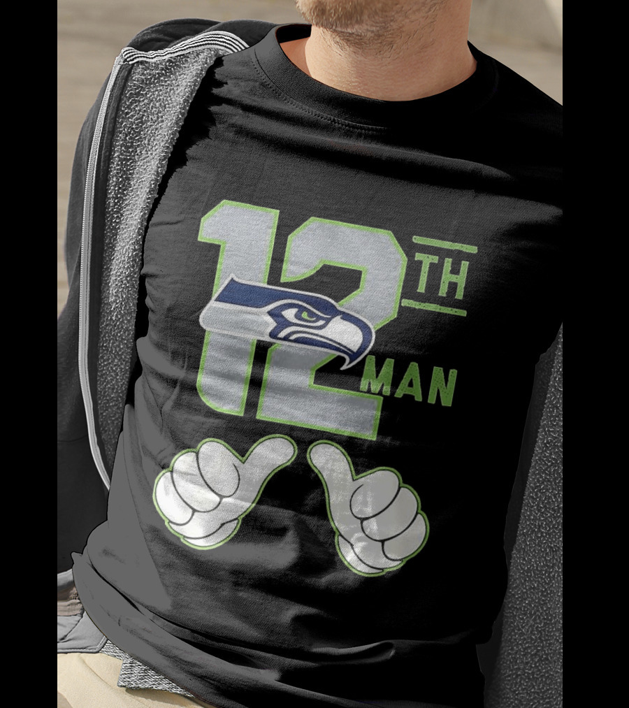 Seattle Seahawks 12th Man Fan Favorite NFL Team Spirit T-Shirt
