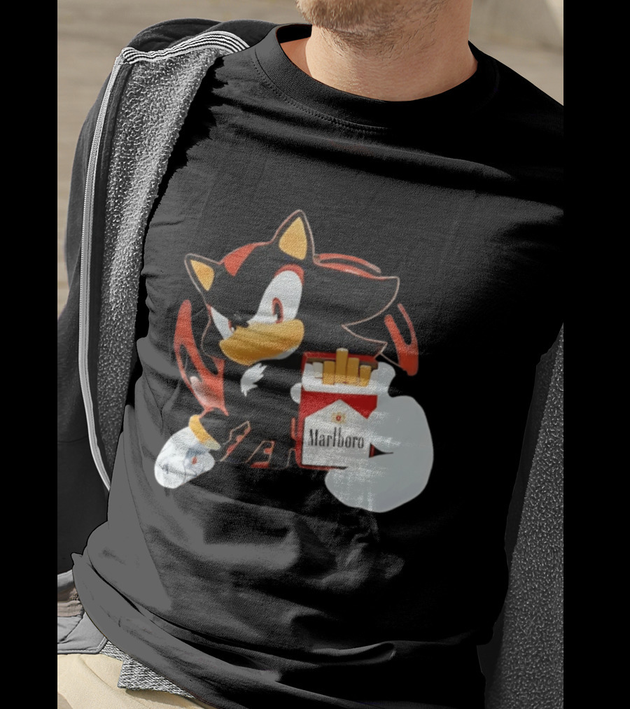 Shadow The Hedgehog Marlboro Red Pack T-Shirt