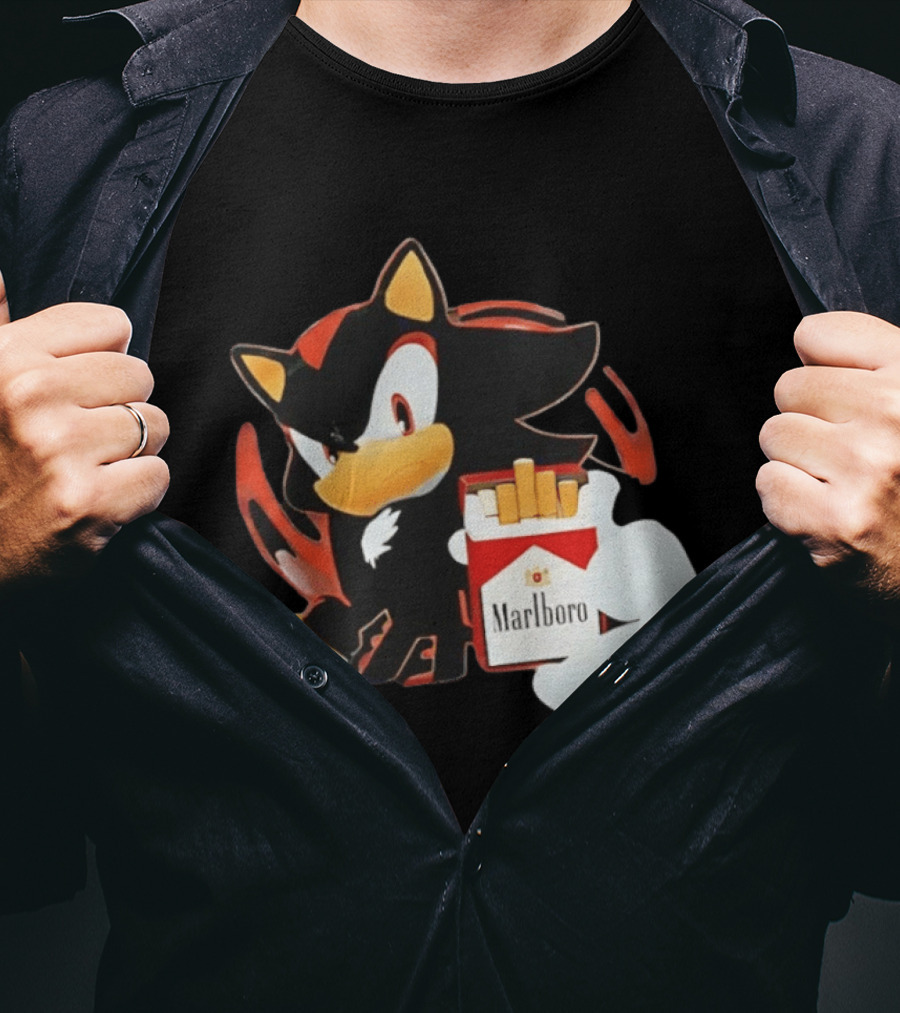 Shadow The Hedgehog Marlboro Red Pack T-Shirt