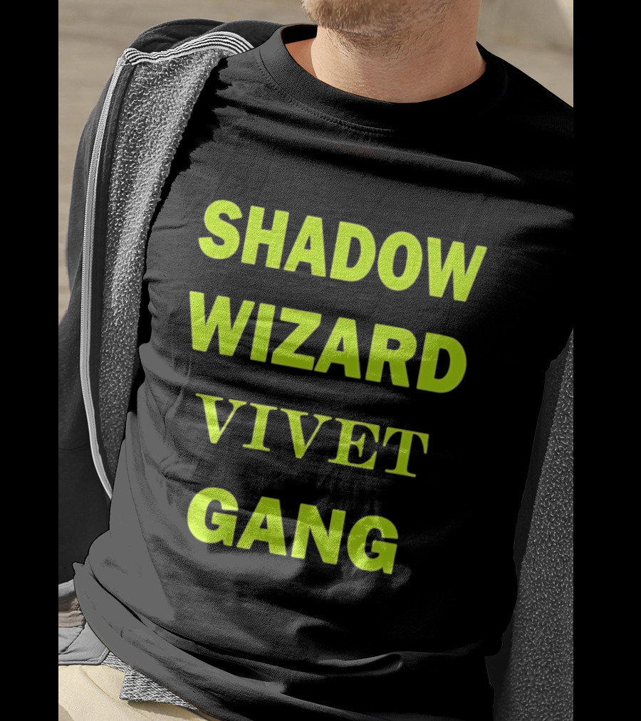 Shadow Wizard Vivet Gang Neon Typography Magic Vibes T-Shirt