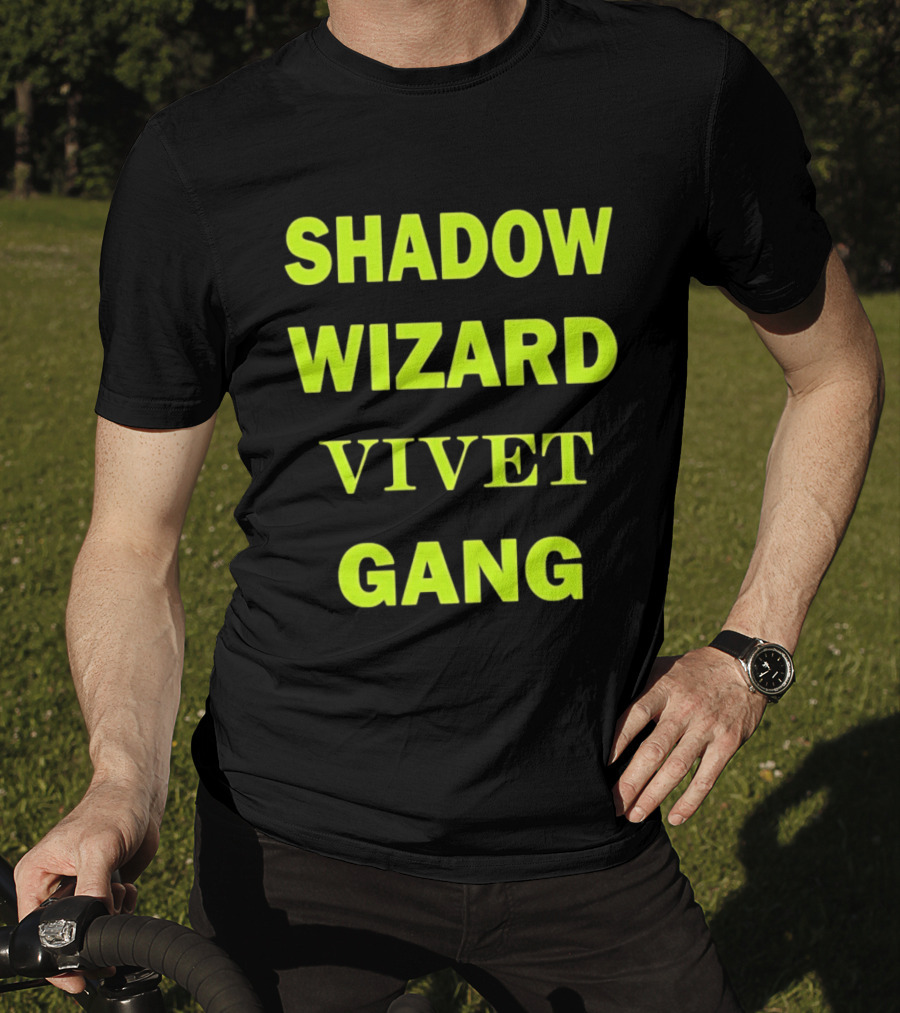 Shadow Wizard Vivet Gang Neon Typography Magic Vibes T-Shirt