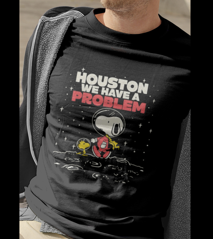 Snoopy Woodstock Houston We Have A Problem Space Adventure T-Shirt