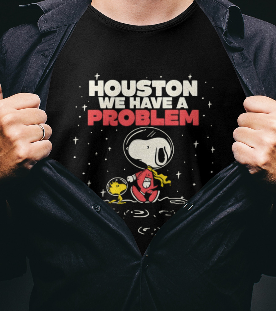 Snoopy Woodstock Houston We Have A Problem Space Adventure T-Shirt