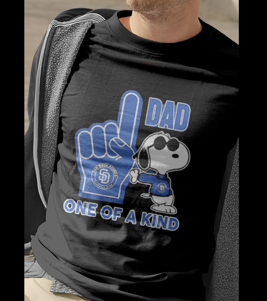 San Diego Padres Snoopy Number One Dad One Of A Kind T-Shirt