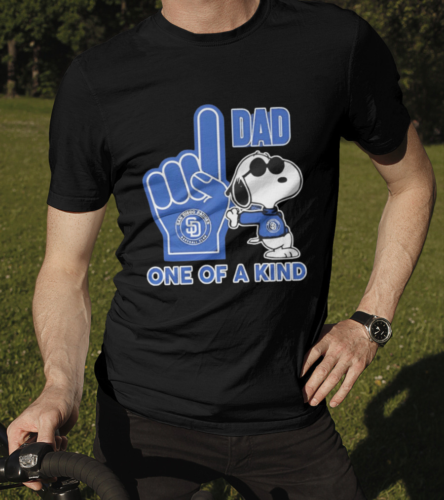 San Diego Padres Snoopy Number One Dad One Of A Kind T-Shirt