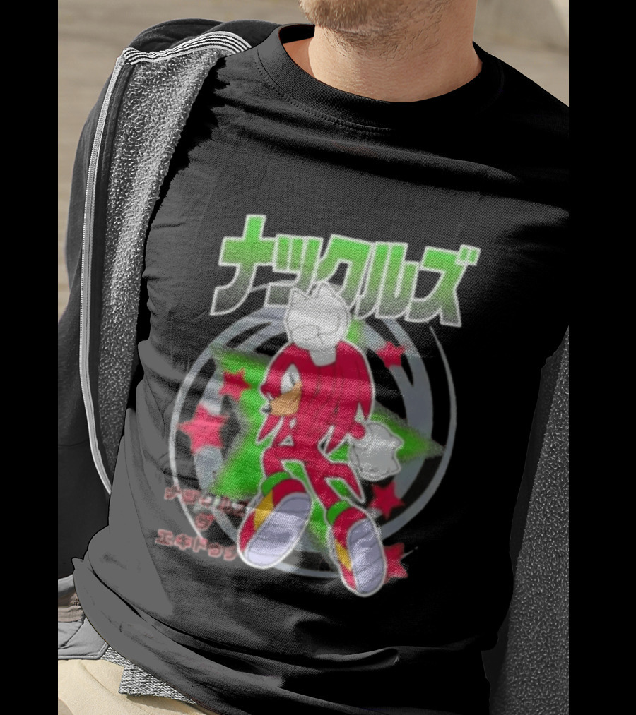 Knuckles The Hedgehog Japanese Star T-Shirt