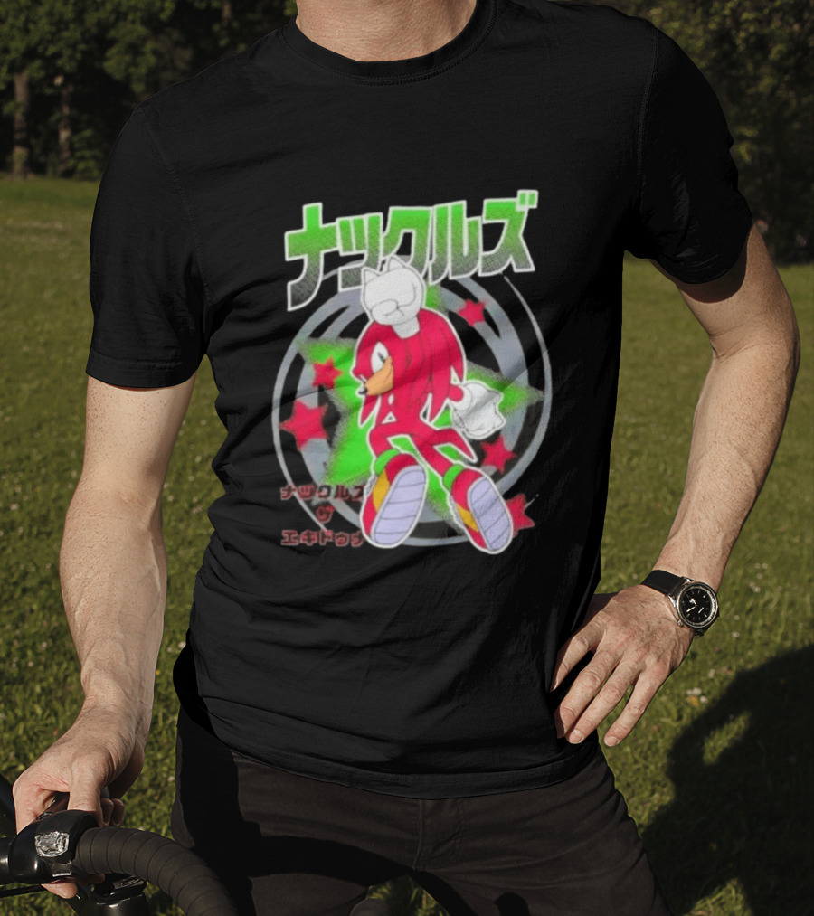 Knuckles The Hedgehog Japanese Star T-Shirt