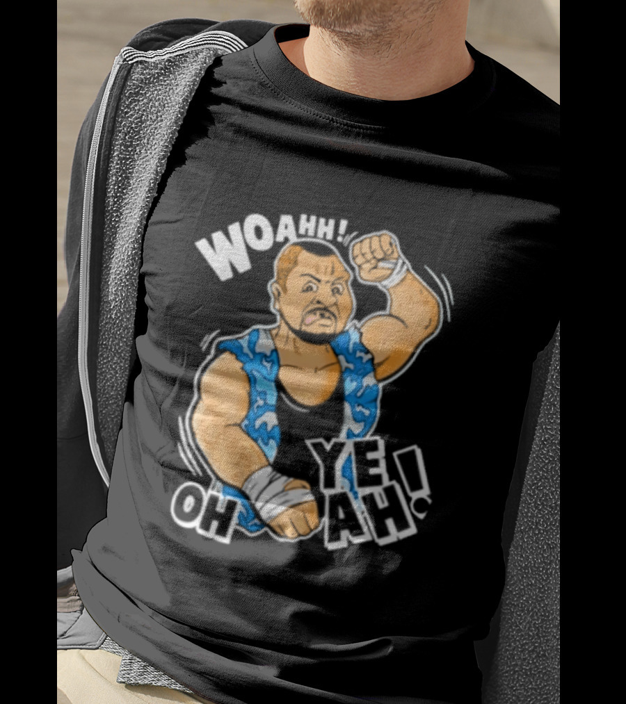 Original WWE The Bushwhackers Woahh Oh Yeah Caricature T-Shirt