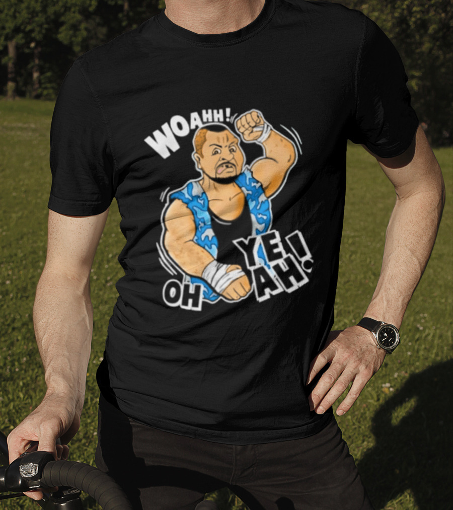 Original WWE The Bushwhackers Woahh Oh Yeah Caricature T-Shirt