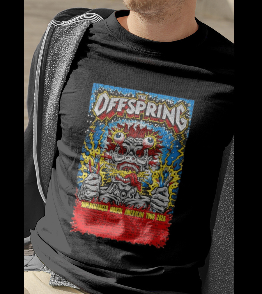 The Offspring Supercharged North American Tour 2026 Concert Dates And Venues T-Shirt