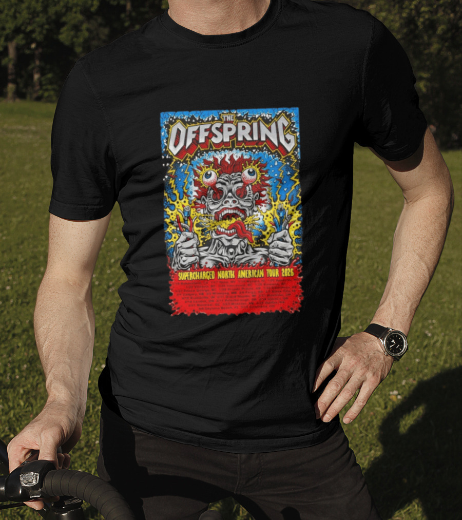 The Offspring Supercharged North American Tour 2026 Concert Dates And Venues T-Shirt