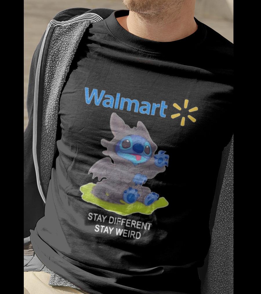 Walmart Canada Toothless Stitch Stay Different Stay Weird T-Shirt