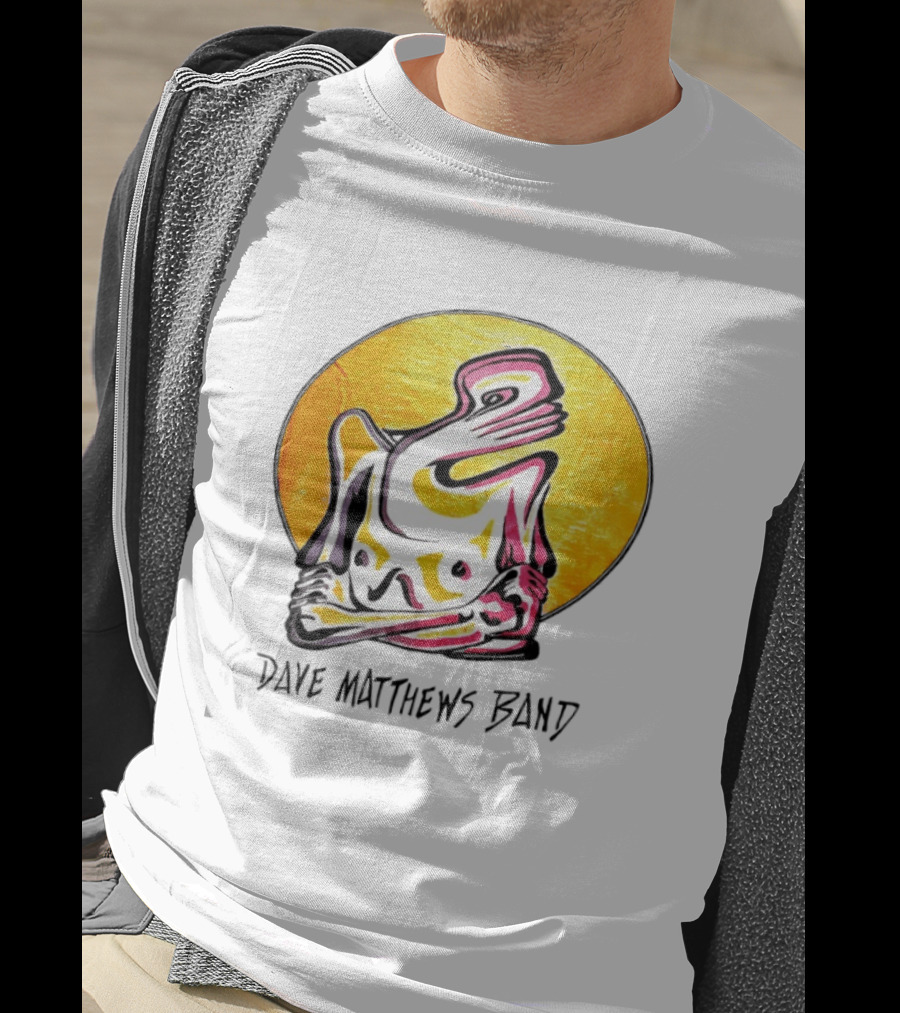 Dave Matthews Band Abstract Sun Yellow Art DMB T-Shirt