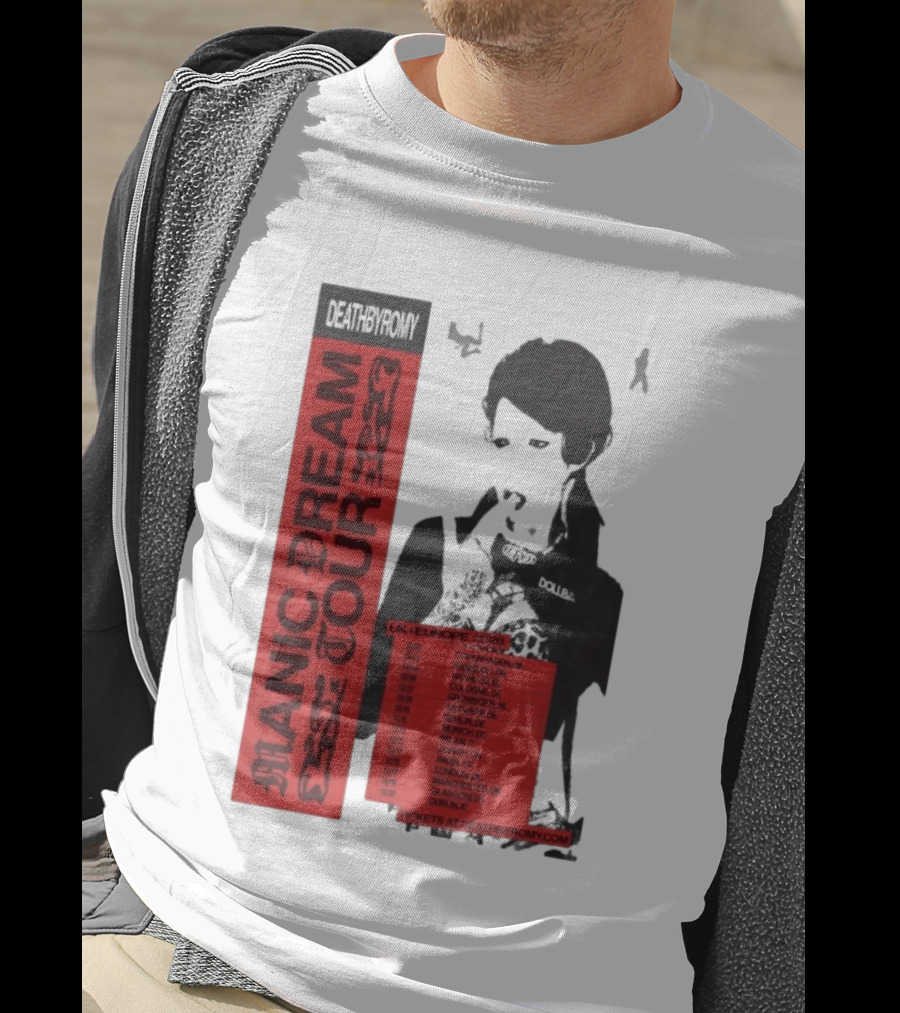 Deathbyromy Manic Dream Tour 2026 UK Europe Concert Dates T-Shirt