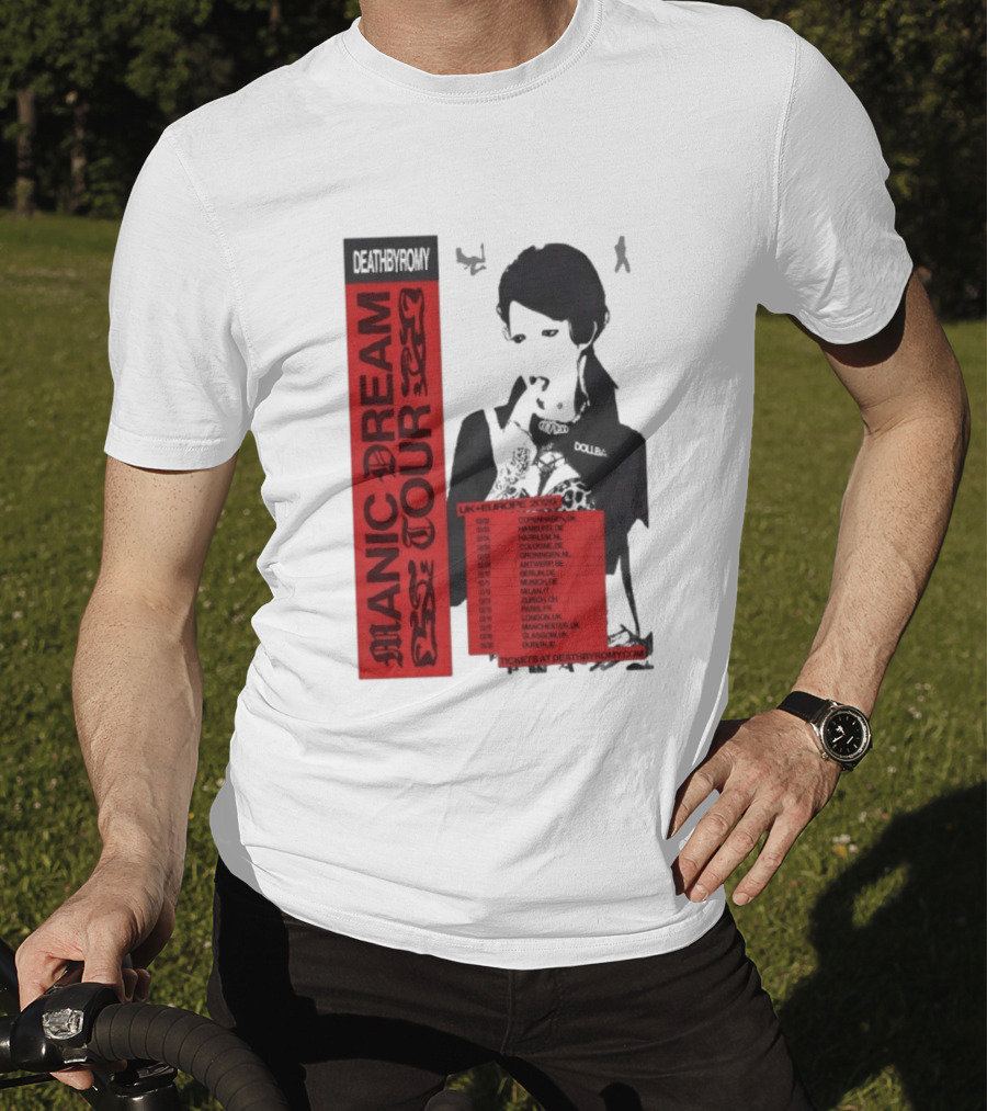 Deathbyromy Manic Dream Tour 2026 UK Europe Concert Dates T-Shirt