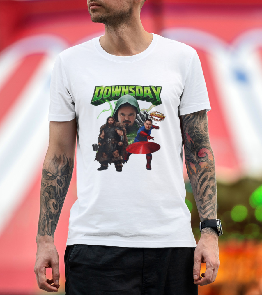 Downsday Assemble Superhero Team Avengers T-Shirt