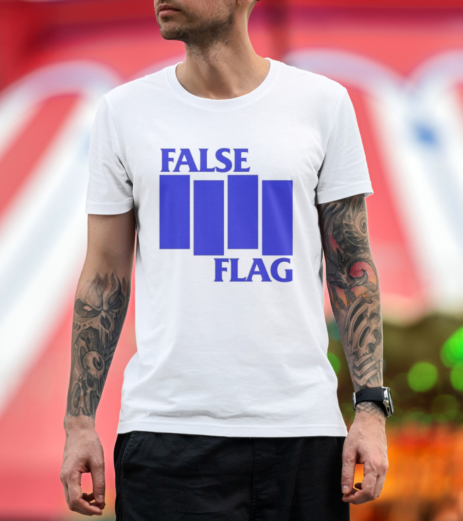 False Flag Bars Blue T-Shirt