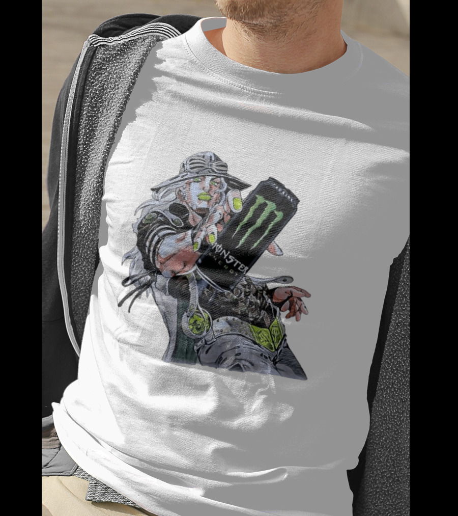 Gyro Zeppeli JoJo's Bizarre Adventure Meets Monster Energy T-Shirt
