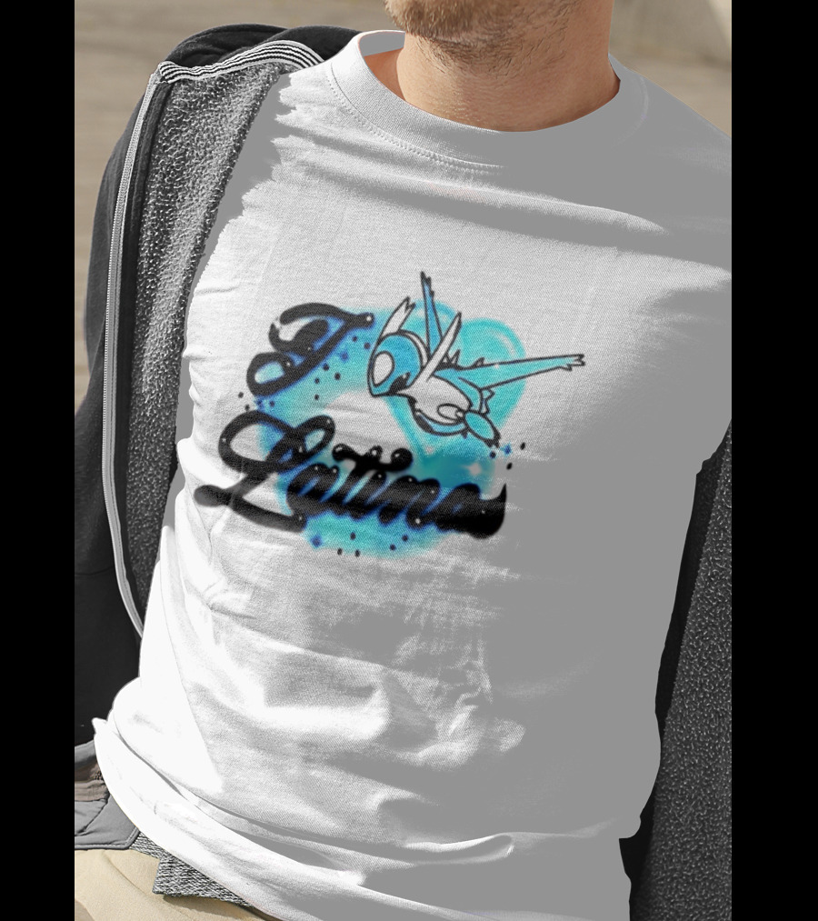 I Latinas Lugia Pokémon Style Art Blue T-Shirt