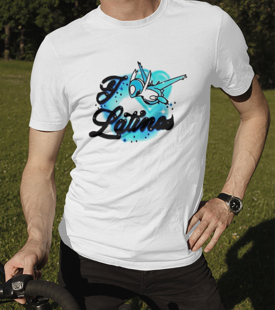 I Latinas Lugia Pokémon Style Art Blue T-Shirt