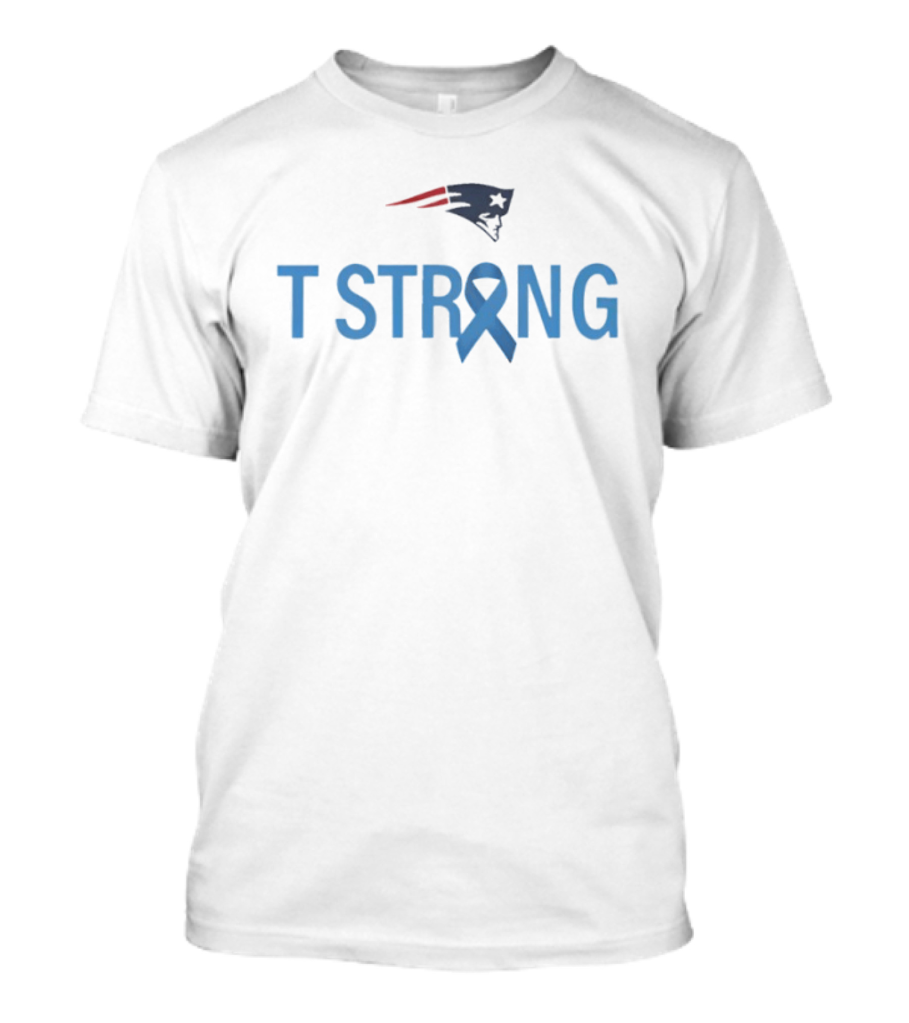 T Strong Patriots New England Blue Ribbon T-Shirt
