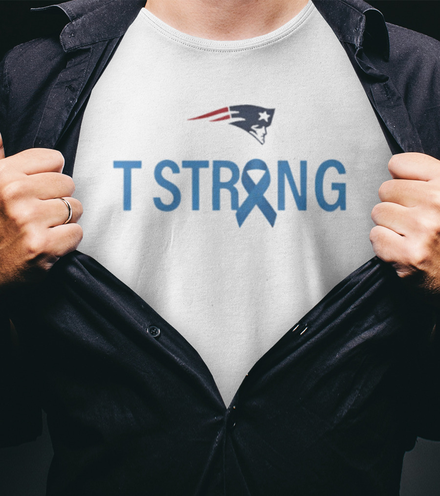 T Strong Patriots New England Blue Ribbon T-Shirt