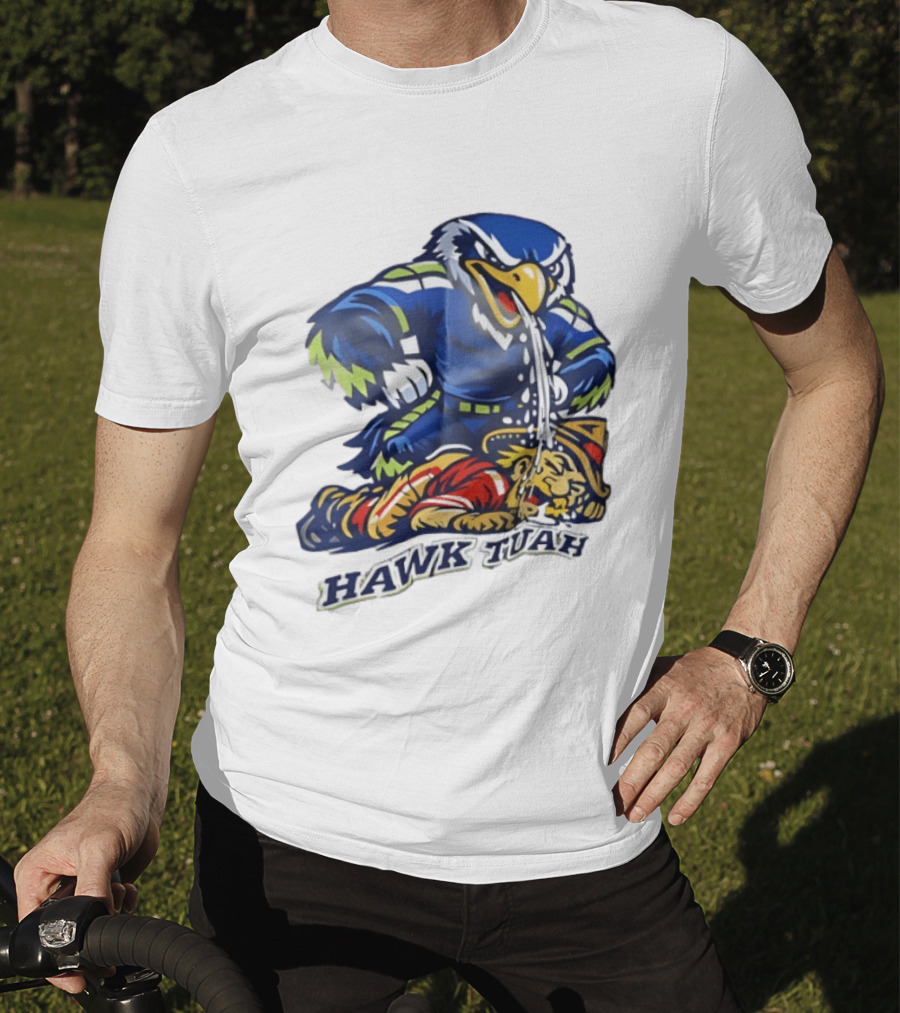 Seattle Seahawks Vs San Francisco 49ers Hawk Tuah Rivalry Showdown T-Shirt