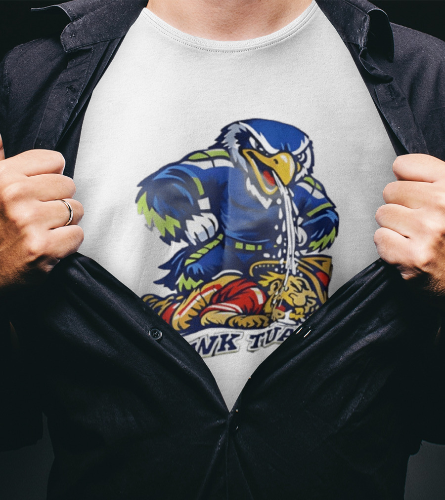 Seattle Seahawks Vs San Francisco 49ers Hawk Tuah Rivalry Showdown T-Shirt