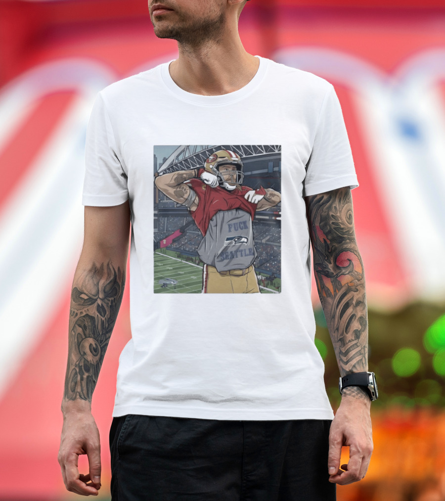 SF 49ers George Kittle Rivalry Message Seattle Game Day T-Shirt