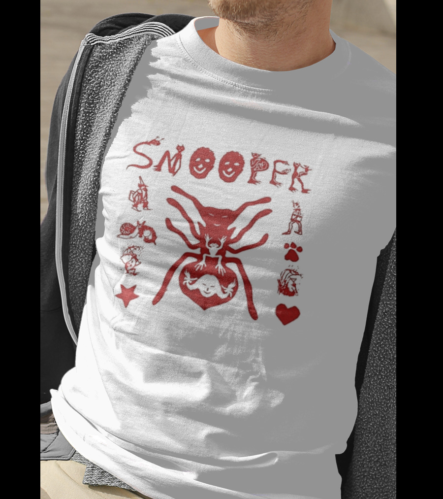 Snooper Spider Faces Star Heart Red T-Shirt
