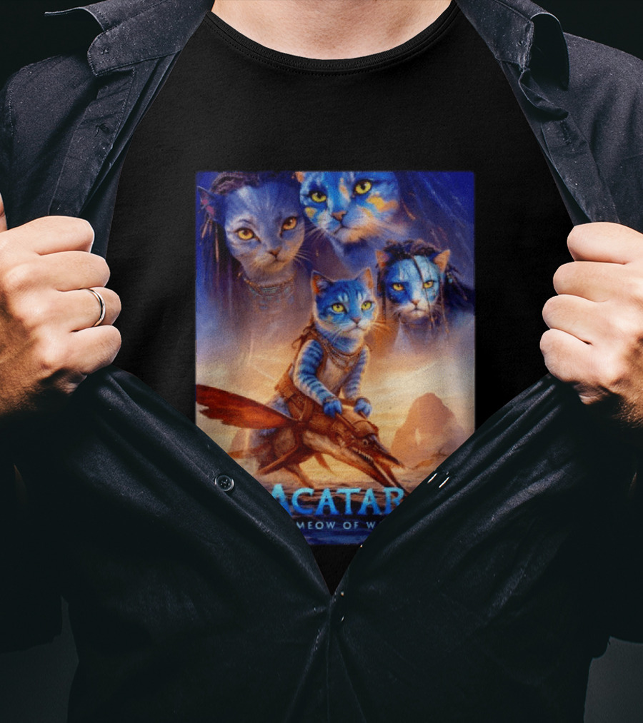 Acatar The Meow Of Water Cat Avatar Fantasy Cats Ocean Adventure T-Shirt