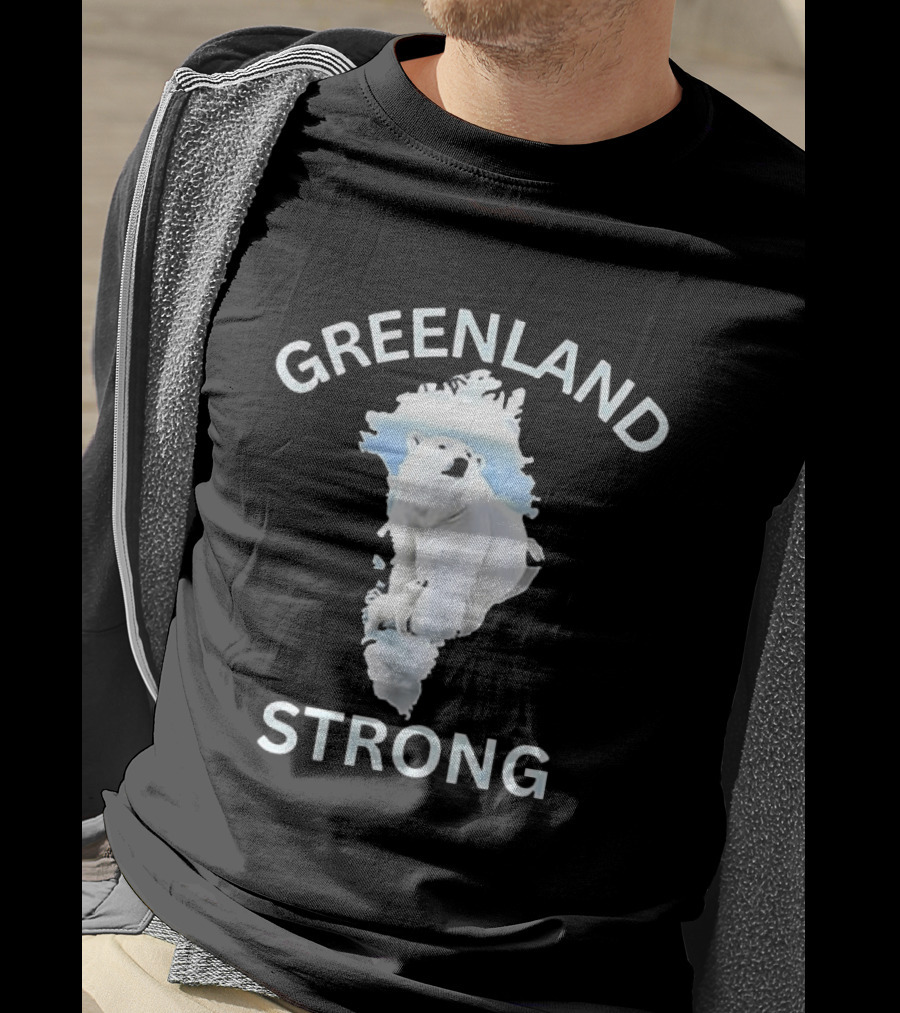 Greenland Strong Polar Bear Map T-Shirt