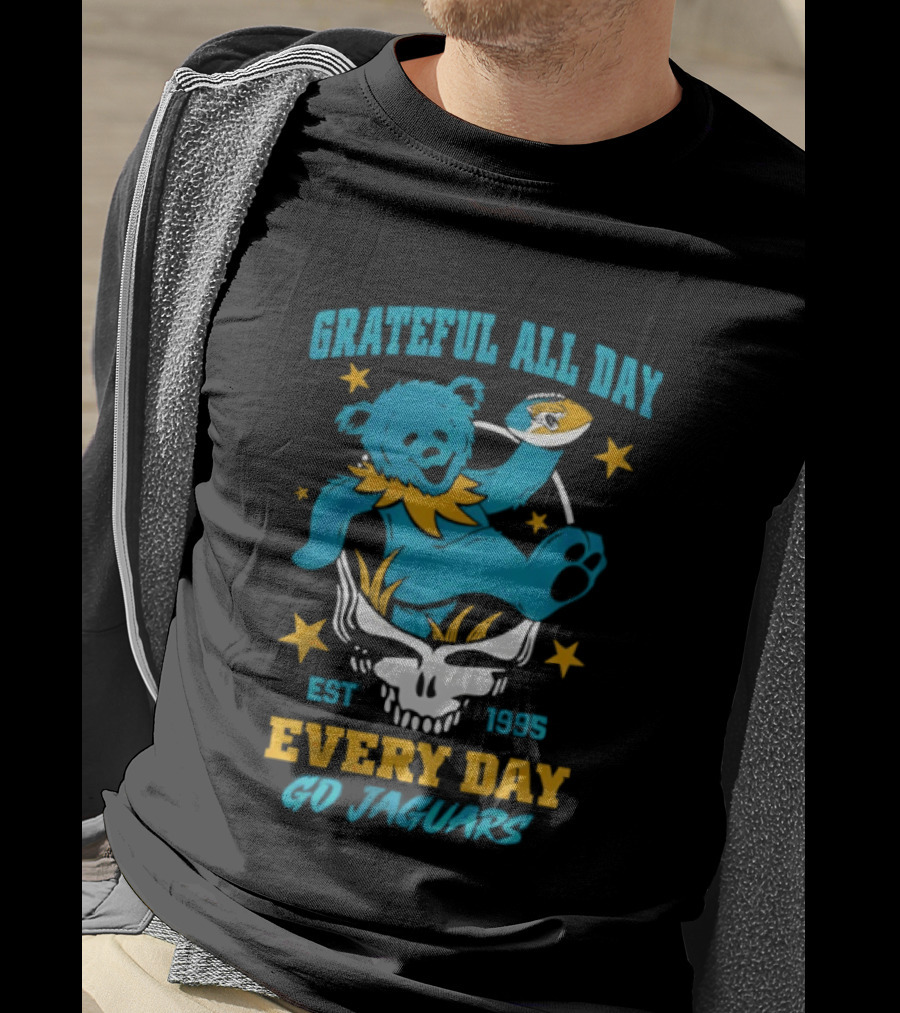 Grateful All Day Every Day Go Jaguars Est 1995 T-Shirt