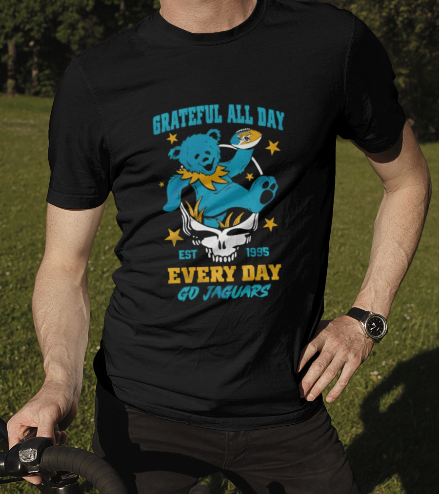 Grateful All Day Every Day Go Jaguars Est 1995 T-Shirt
