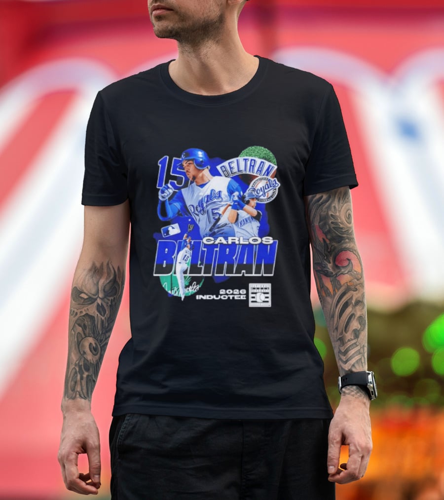 Kansas City Royals Carlos Beltran 15 Hall Of Fame Inducted 2026 T-Shirt
