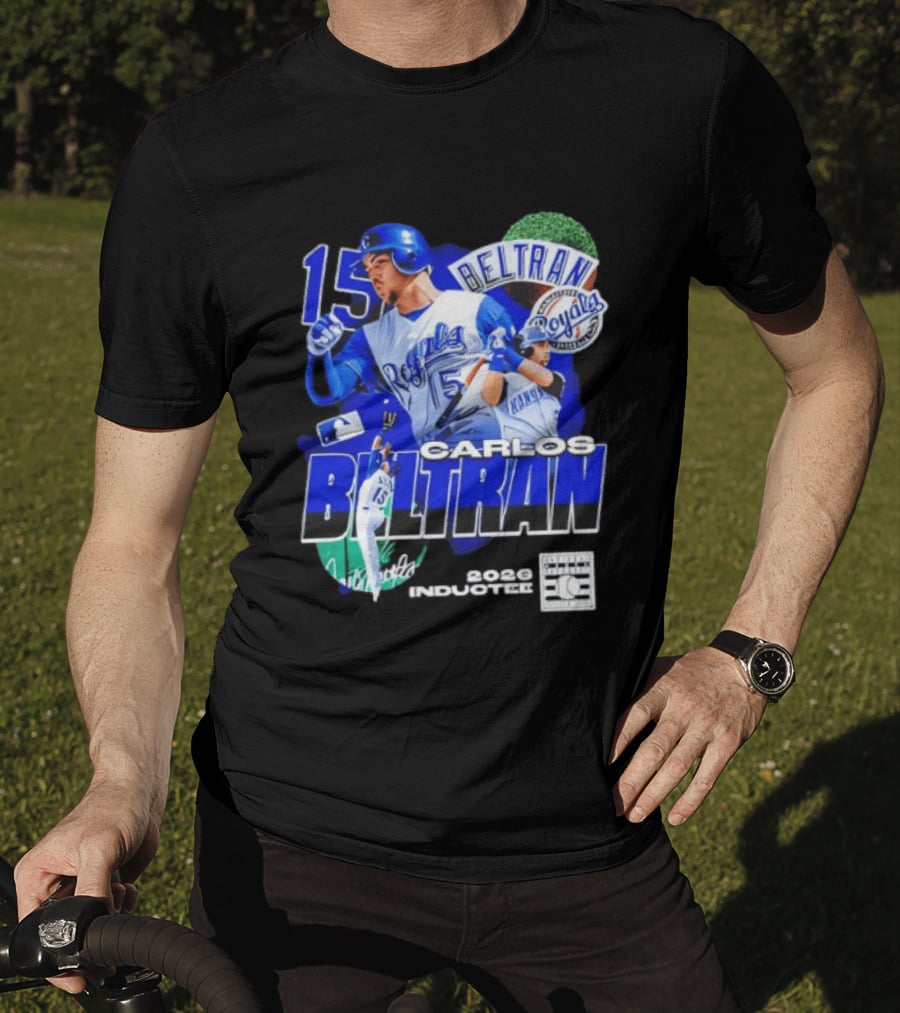 Kansas City Royals Carlos Beltran 15 Hall Of Fame Inducted 2026 T-Shirt