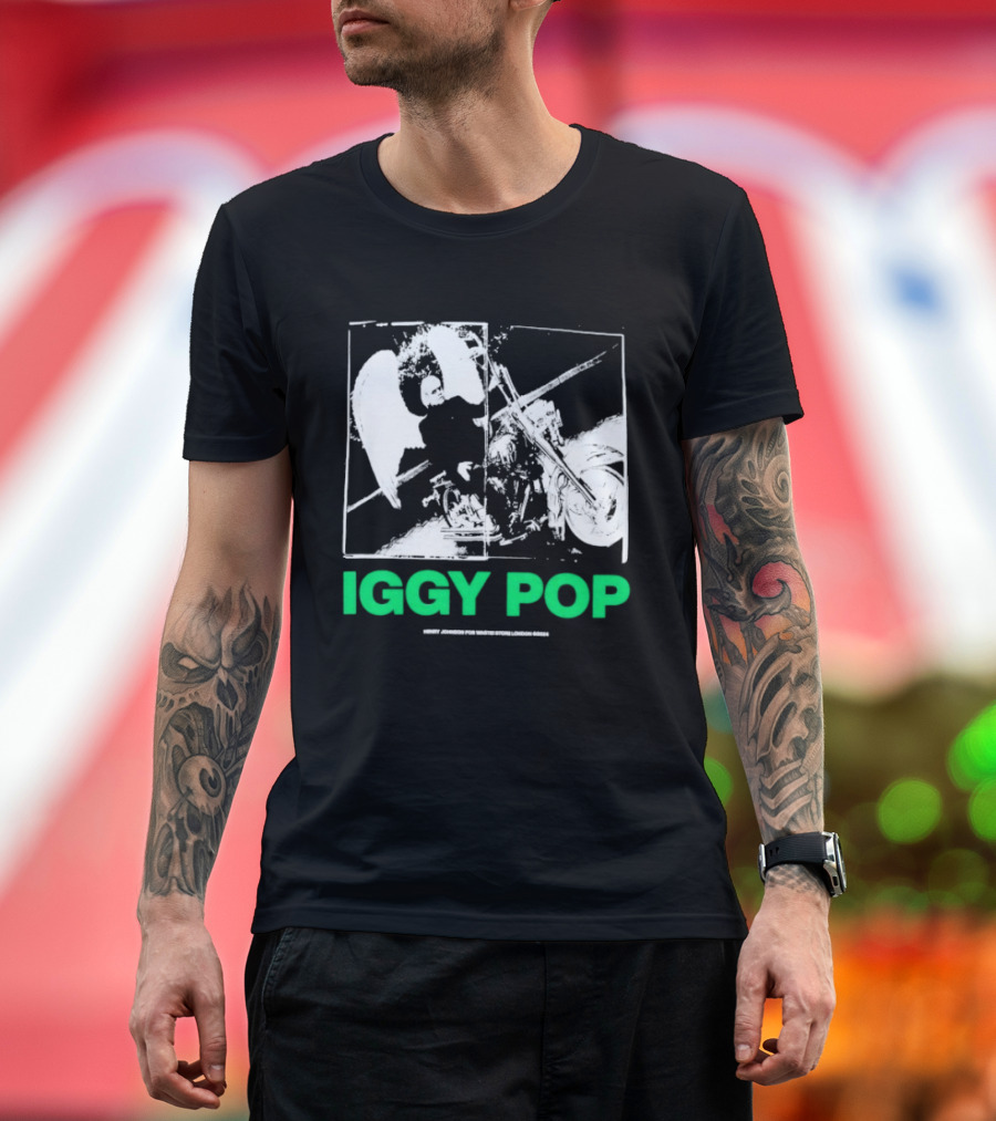 Waste! X Henry Johnson Iggy Pop Motor Wings Motorcycle Duo T-Shirt