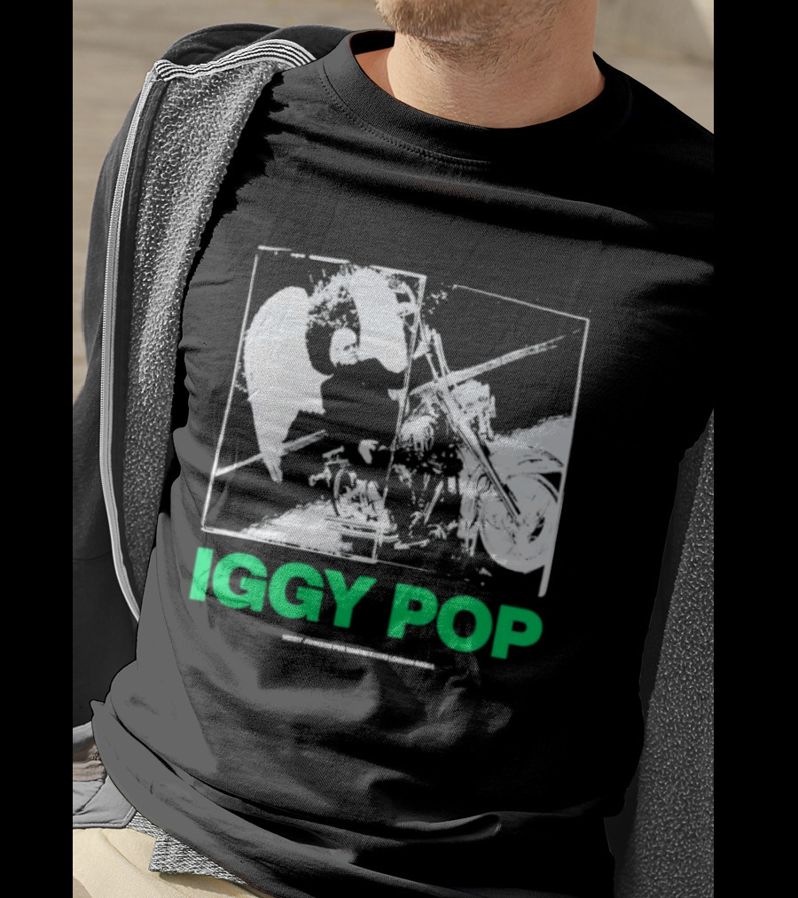 Waste! X Henry Johnson Iggy Pop Motor Wings Motorcycle Duo T-Shirt