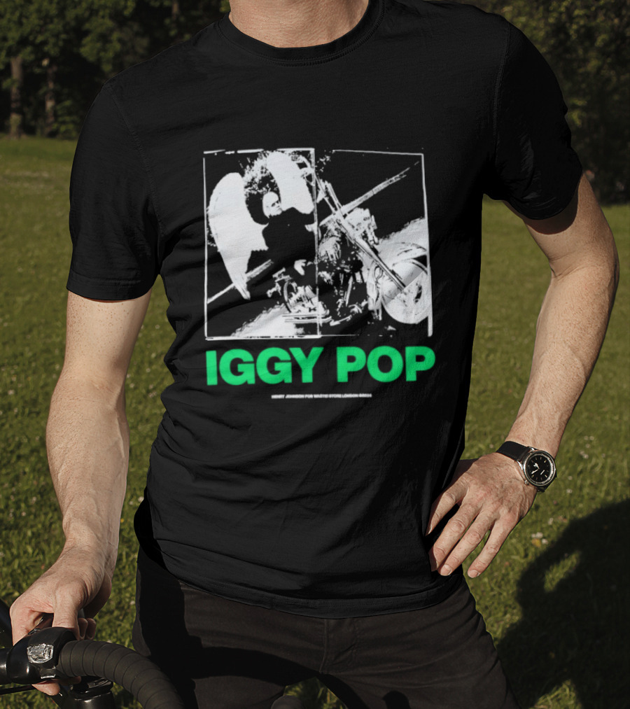 Waste! X Henry Johnson Iggy Pop Motor Wings Motorcycle Duo T-Shirt