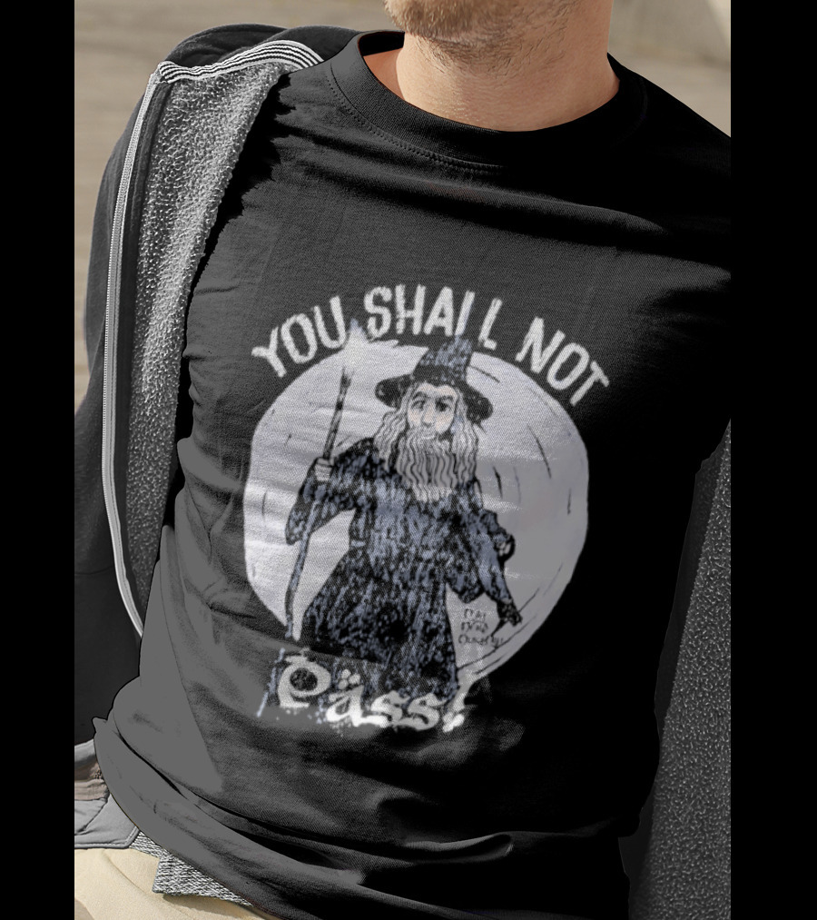 You Shall Not Pass Wizard Gandalf Blocking Pose T-Shirt