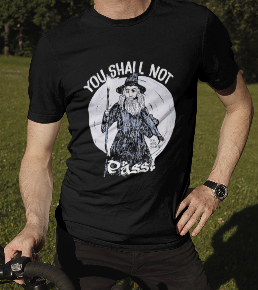 You Shall Not Pass Wizard Gandalf Blocking Pose T-Shirt