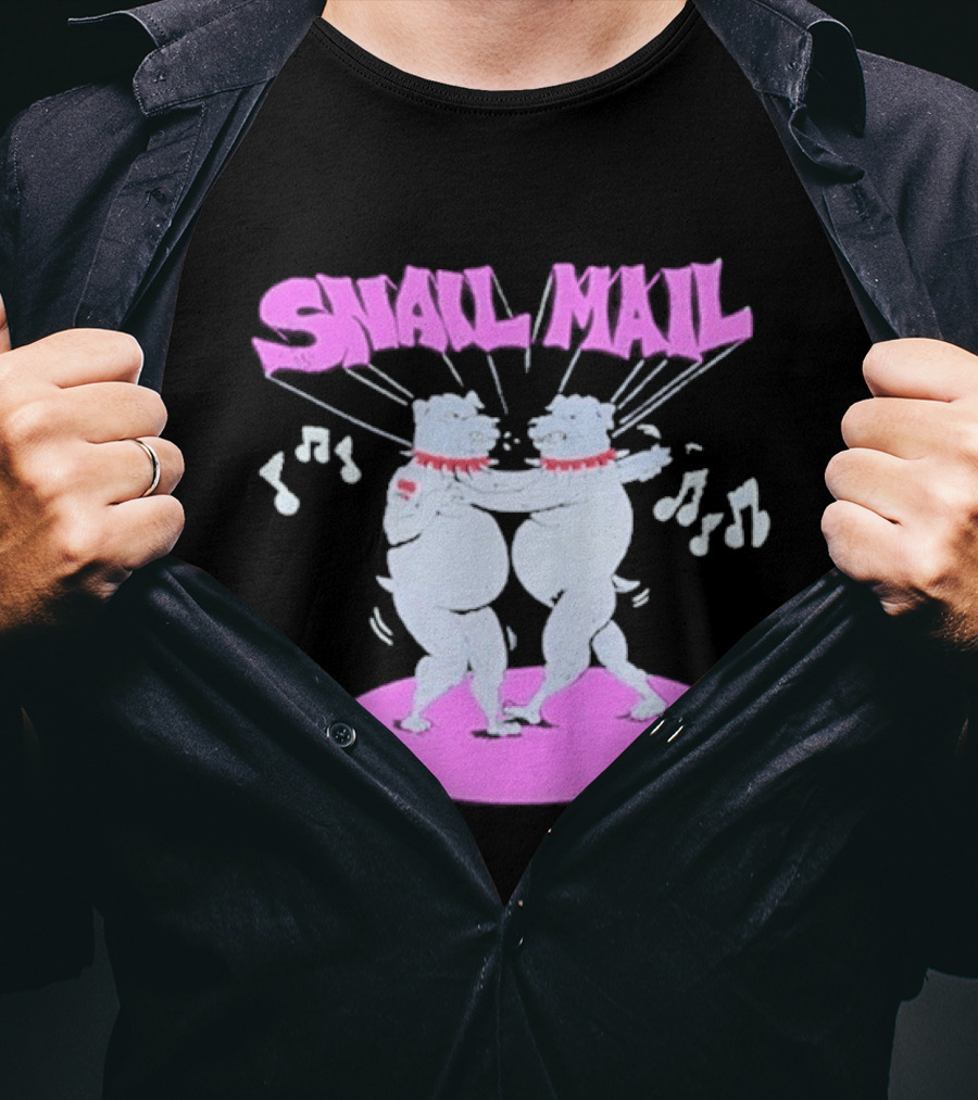 Snail Mail Bulldogs Dance Music Notes Duo T-Shirt