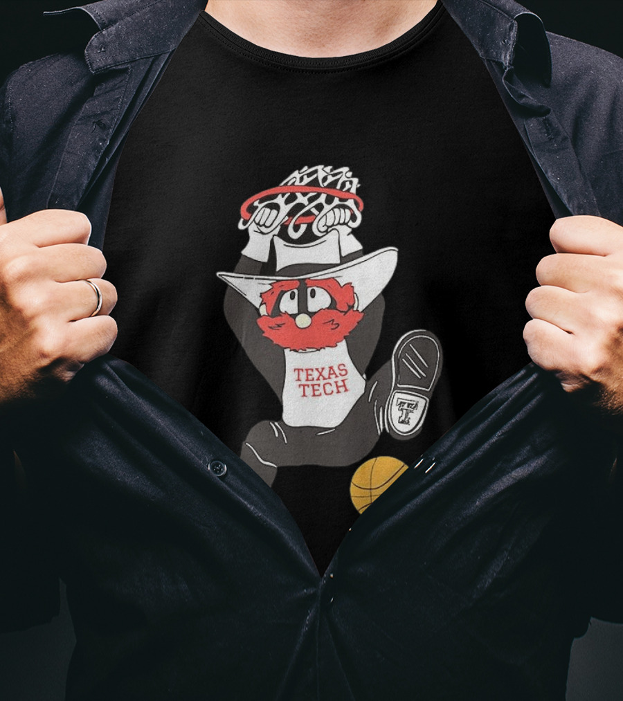 Texas Tech Raider Red Basketball Jammin Both Ways T-Shirt