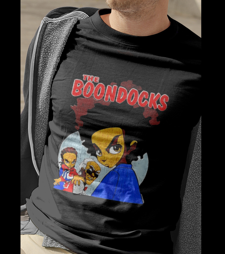 The Boondocks Animated Series Characters Huey Riley Grandad T-Shirt